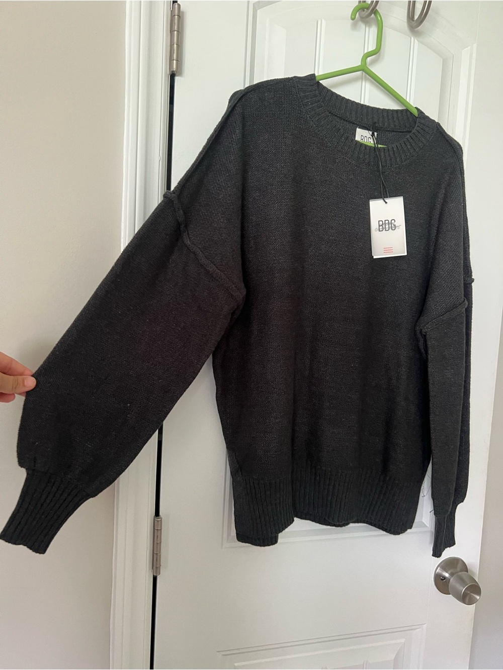 NWT BDG Crewneck Sweater - Charcoal Gray Small Oversized
